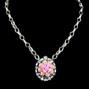 DANNIJO Floral Bouquet Crystal Pendant Necklace